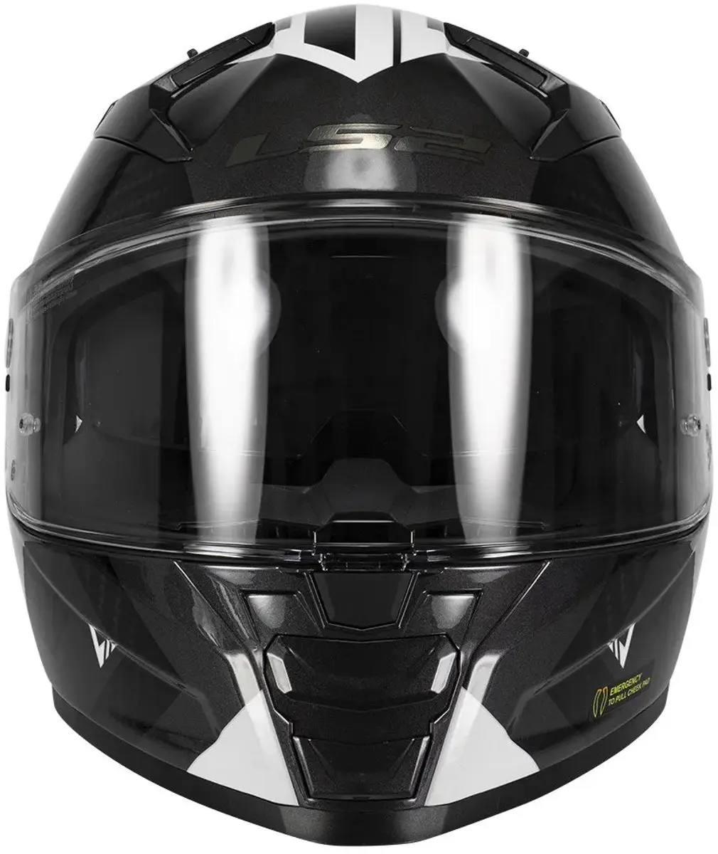 LS2 Ff811 Vector II Integraalhelm - XXS - Zwart/Wit