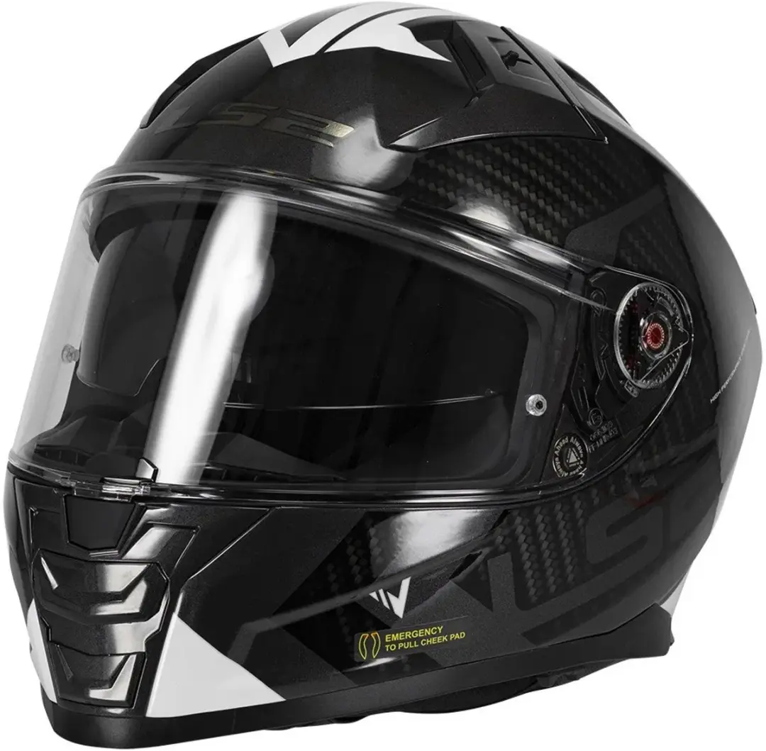 LS2 Ff811 Vector II Integraalhelm - XXS - Zwart/Wit