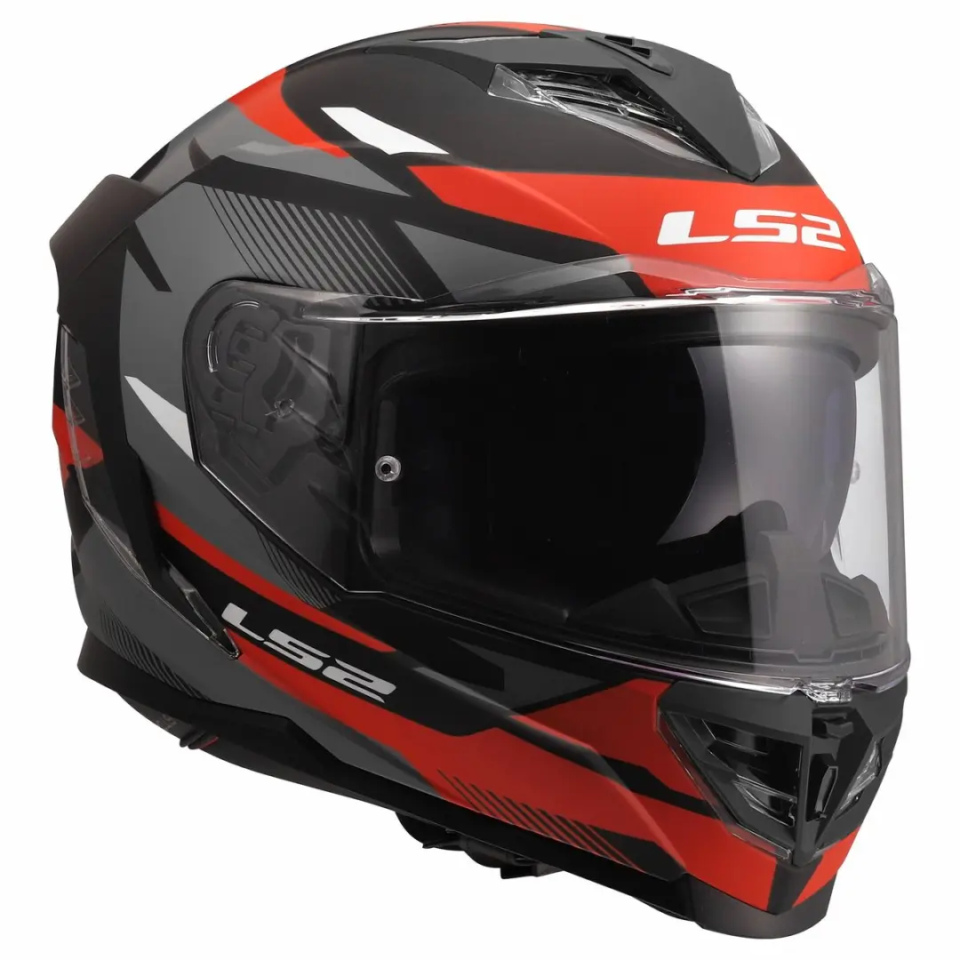 LS2 Storm III FF818 Helm - XXL - Zwart/Rood