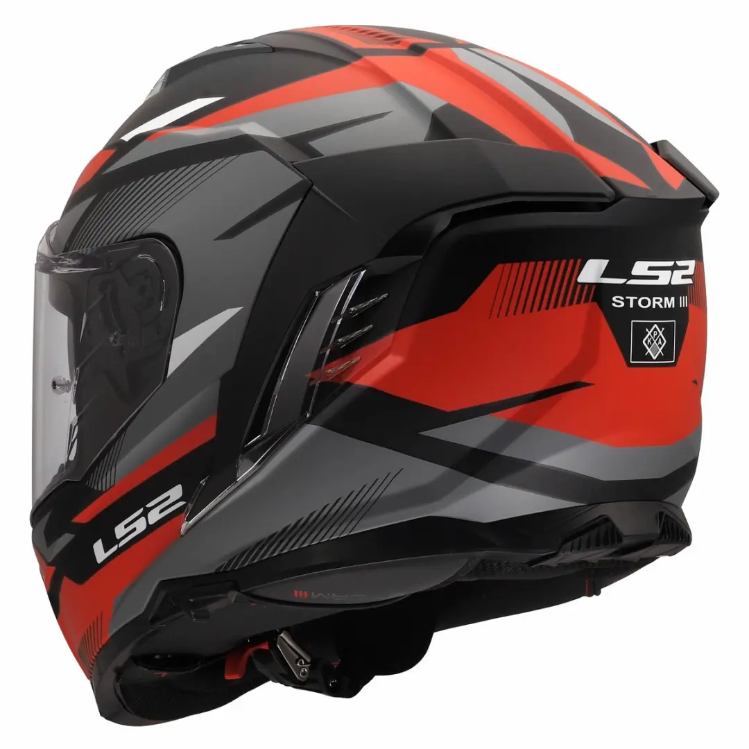 LS2 Storm III FF818 Helm - XXL - Zwart/Rood