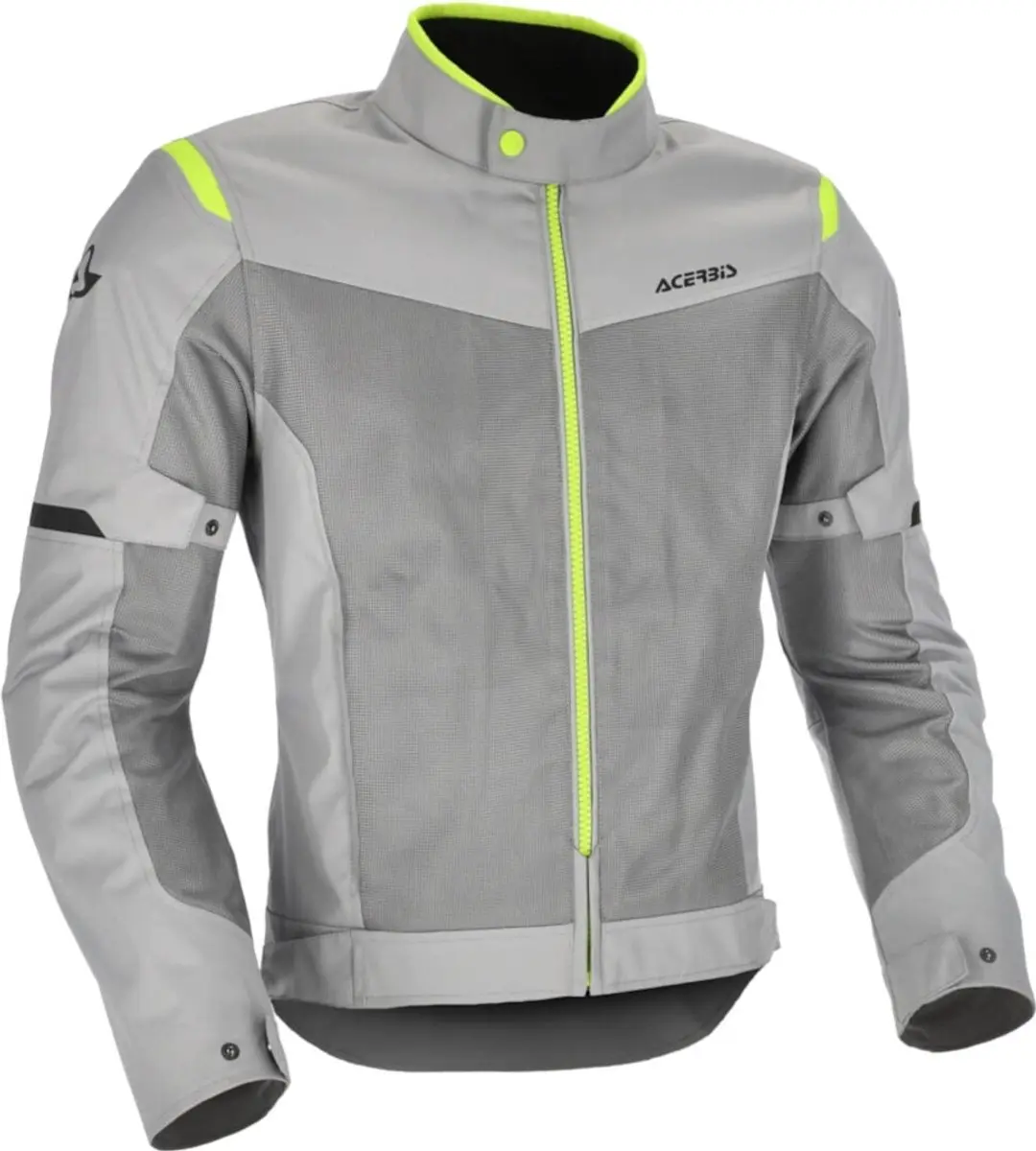 Acerbis Ramsey Vented 2.0 Mesh Grijs Geel Textiele Motorjas