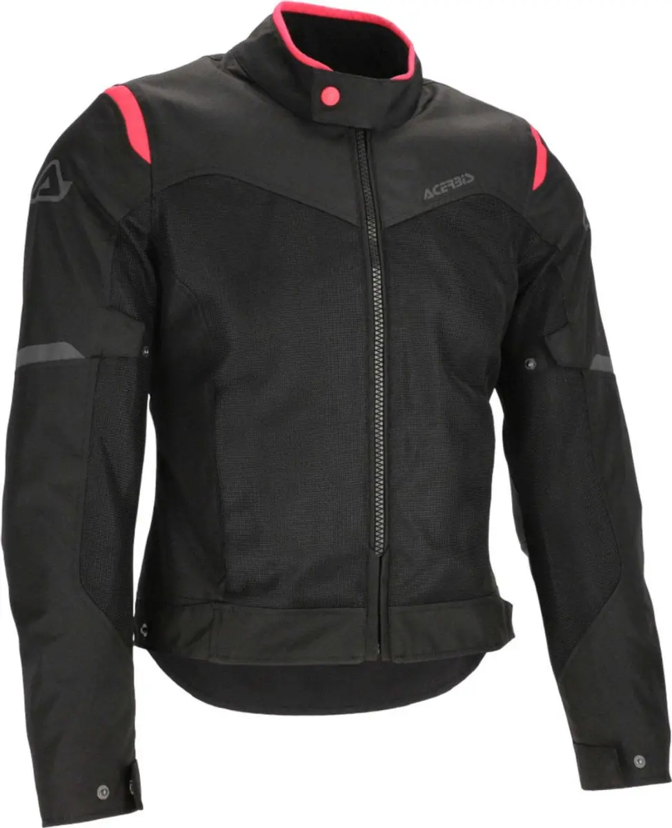 Acerbis Ramsey Vent 2.0 Mesh Dames Zwart Roze Textiele Motorjas