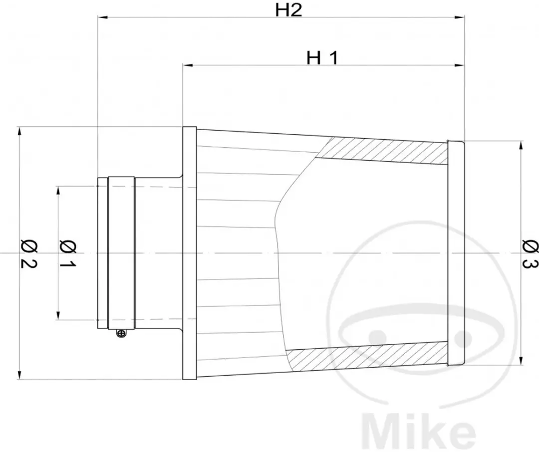 BMC FBSA12-40 Conisch Olieontluchtingsfilter