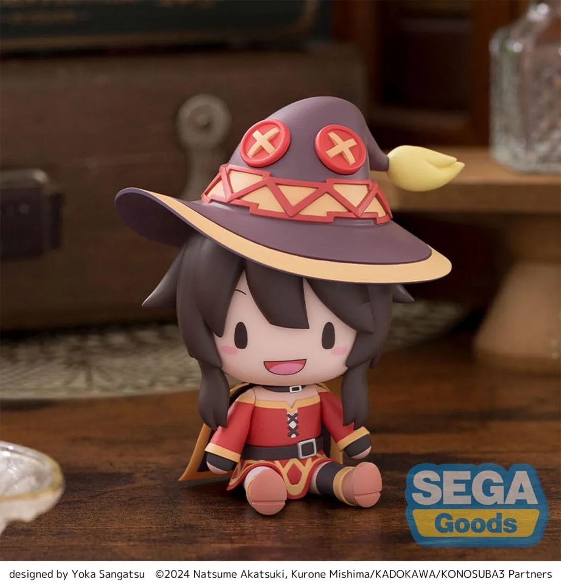 Sega Konosuba Megumin Fuwa Petit Chibi Figure - 10cm - Multi