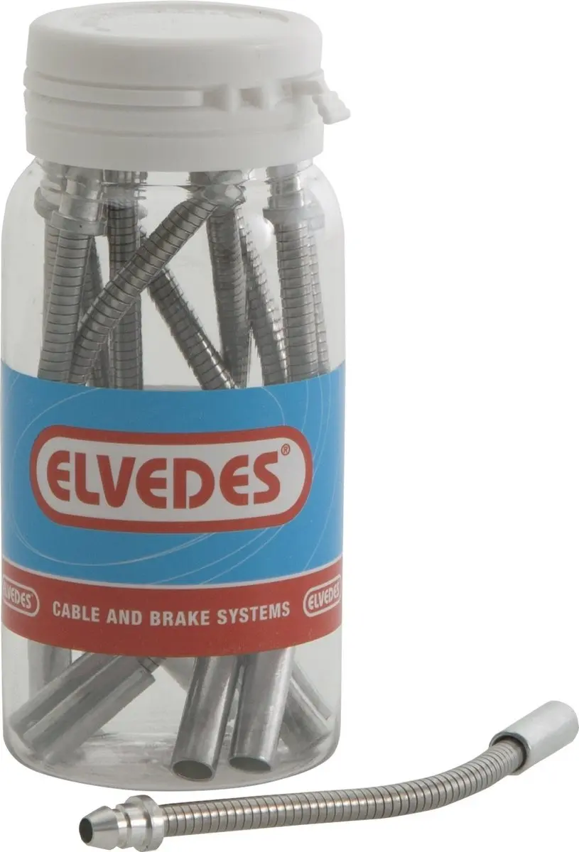 Elvedes V-brake Bocht Flex 120mm - 10 Stuks - Grijs/Zwart
