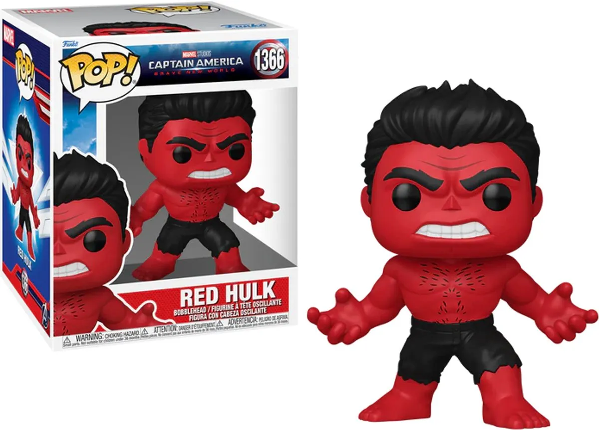 Funko Pop Marvel Red Hulk - Captain America Brave New World 9,5cm #1366 - afbeelding 2 van 3