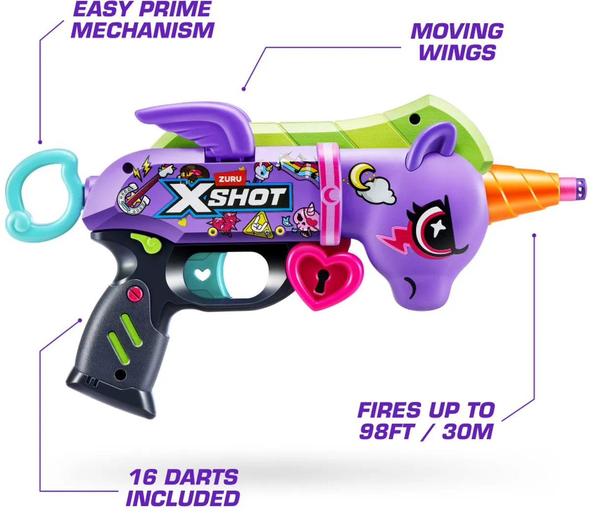 XSHOT Blastercorn Set - 36896 - Wit & Paars