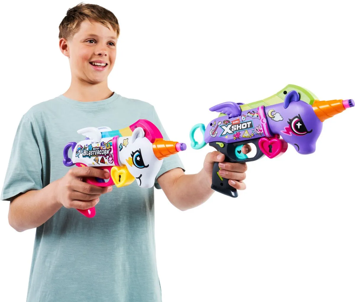 XSHOT Blastercorn Set - 36896 - Wit & Paars - afbeelding 6 van 6