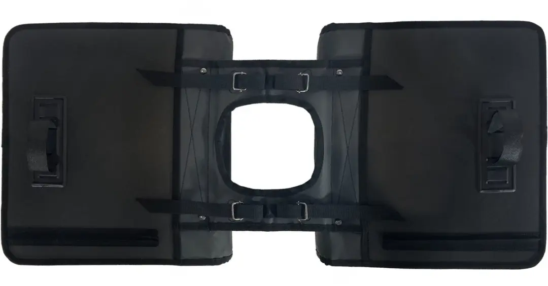 Willex Dubbele Canvas Bisonyl Tas 40L - Zwart/Grijs