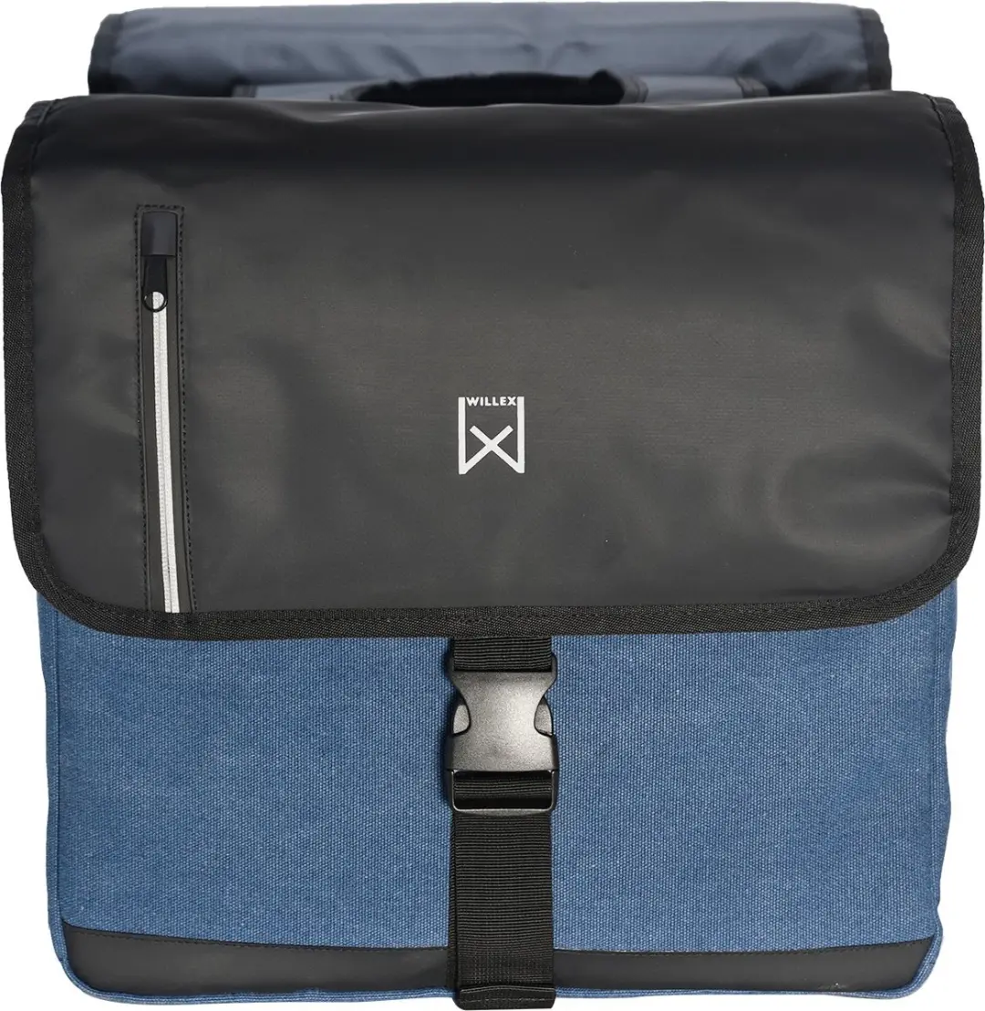 Willex Dubbele Canvas Bisonyl Tas 40L - Zwart/Grijs