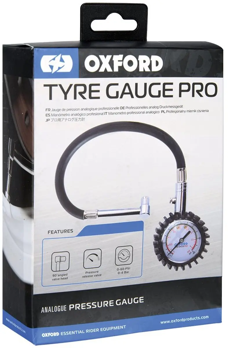 Oxford Analoge Bandenspanningsmeter 0-60 PSI - Auto