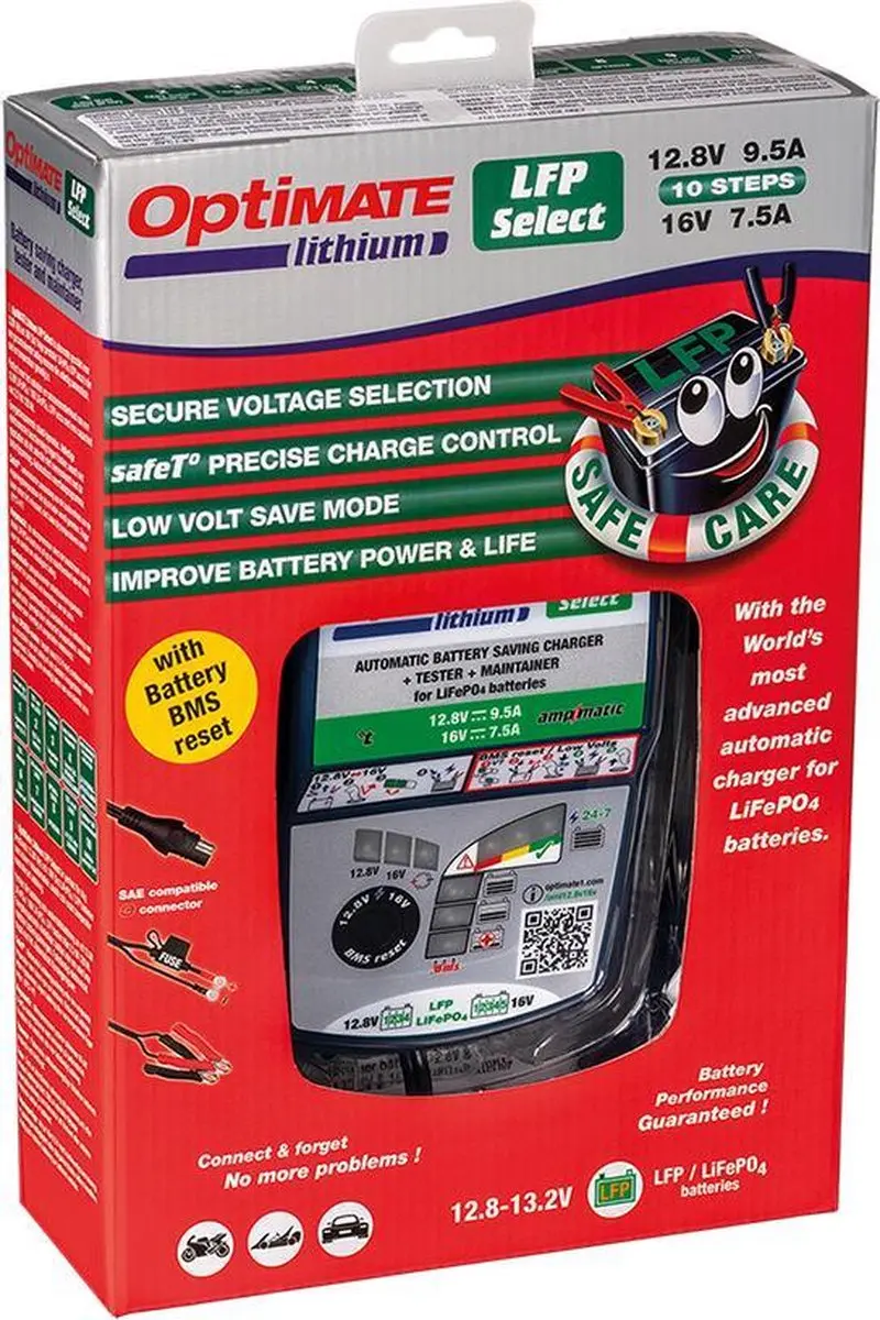 Optimate Lithium LFP Select Acculader 12V/16V 9,5A