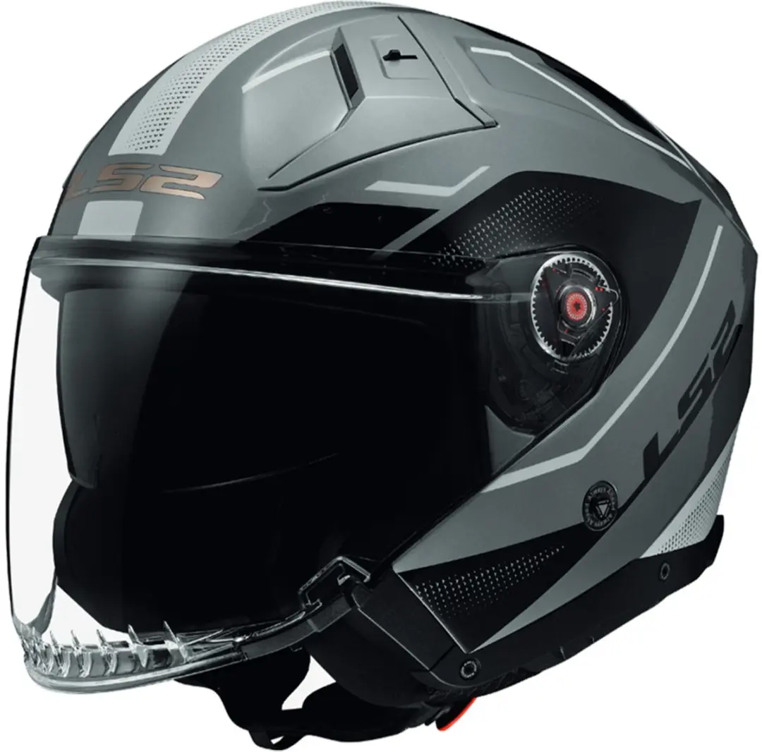 LS2 OF603 Infinity II Veyron Glossy Grijs Wit 06 Jet Helm