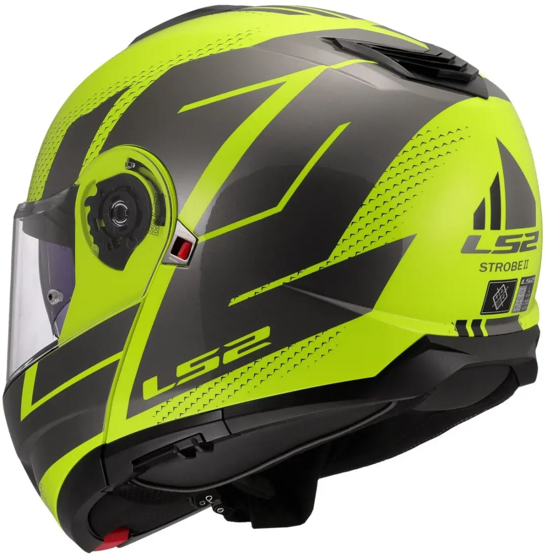 LS2 FF908 Strobe II Code H-Vis Helm - Geel/Grijs - Maat S