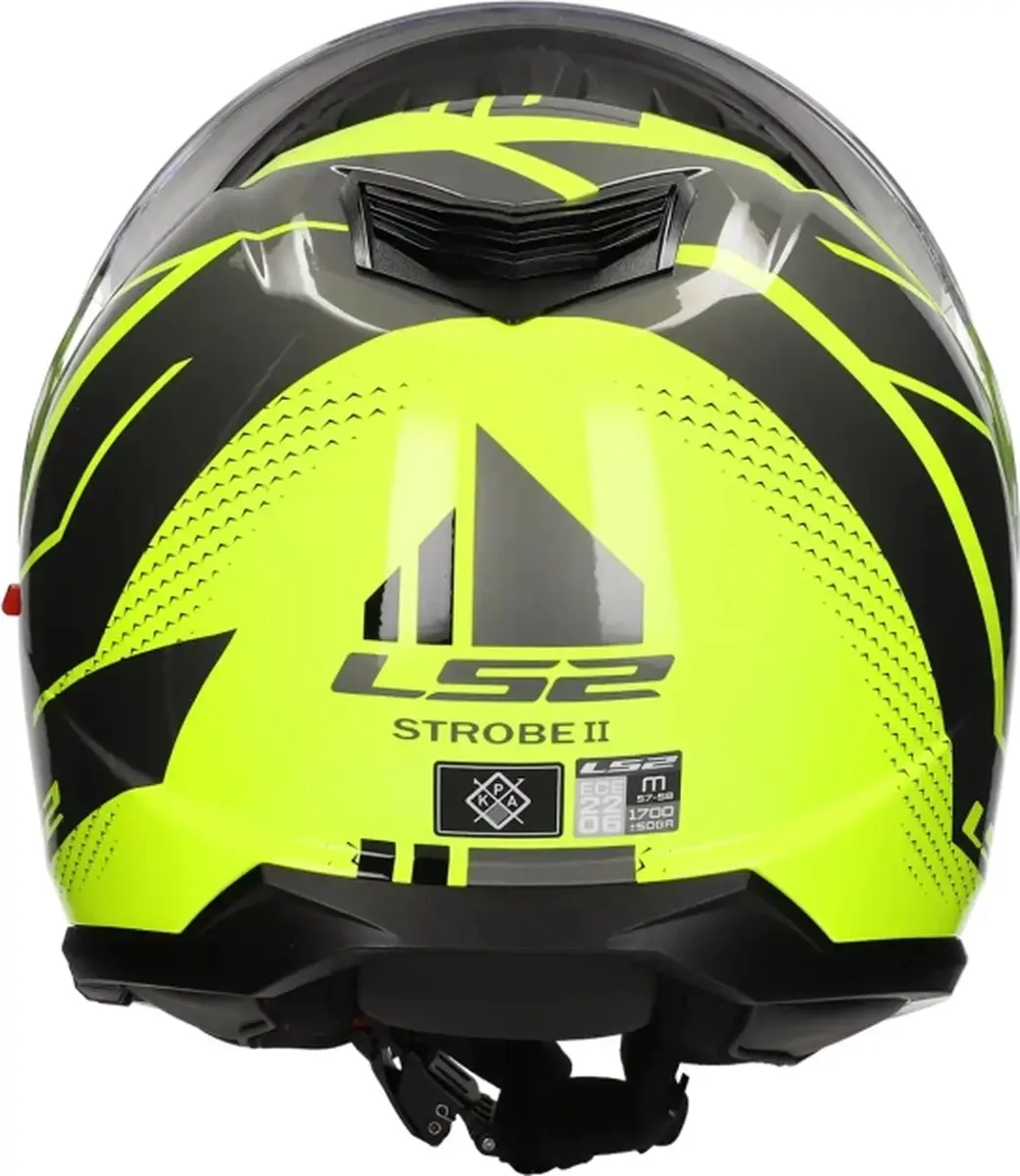 LS2 FF908 Strobe II Code H-Vis Helm - Geel/Grijs - Maat S
