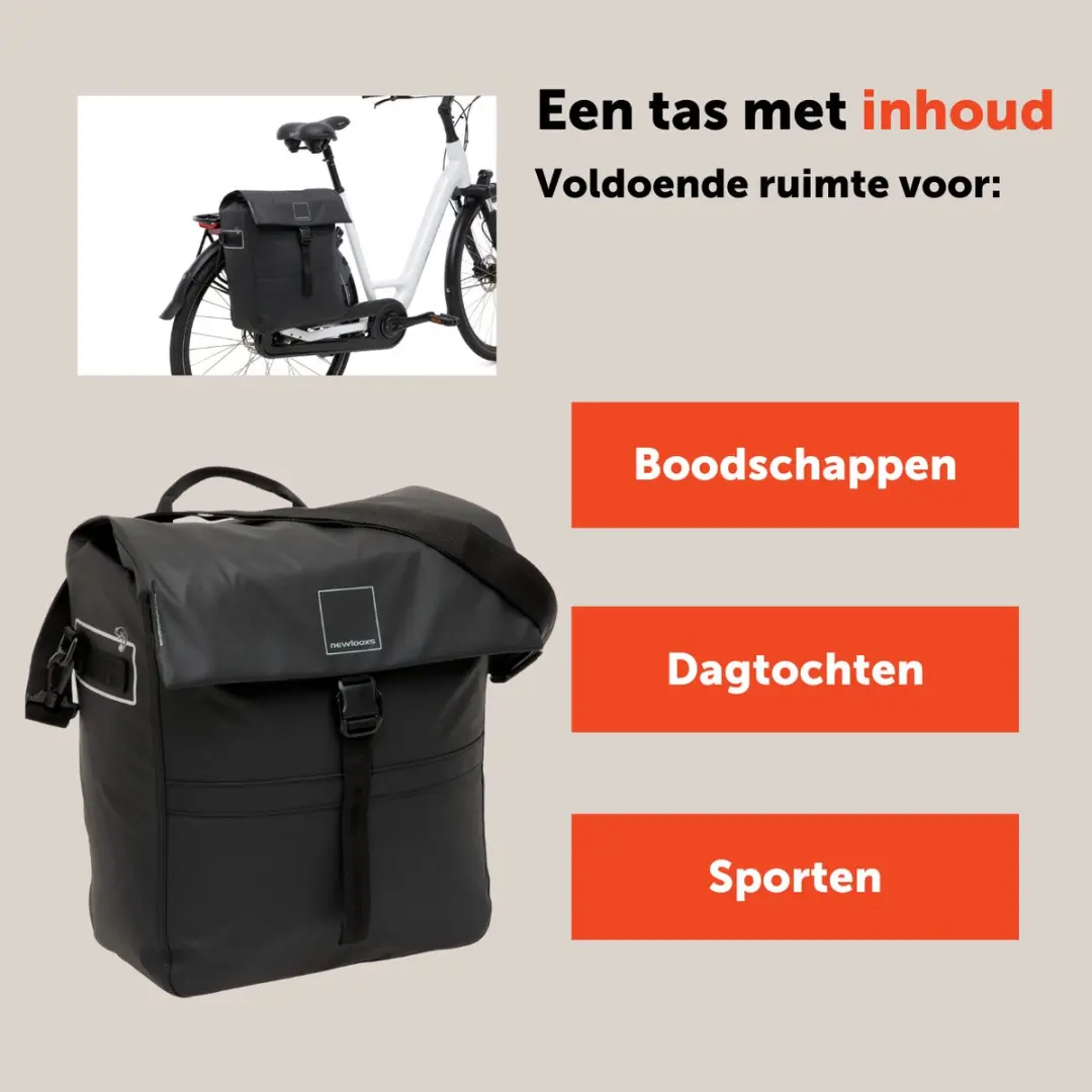 New Looxs Leeds Single Fietstas 19L - Zwart