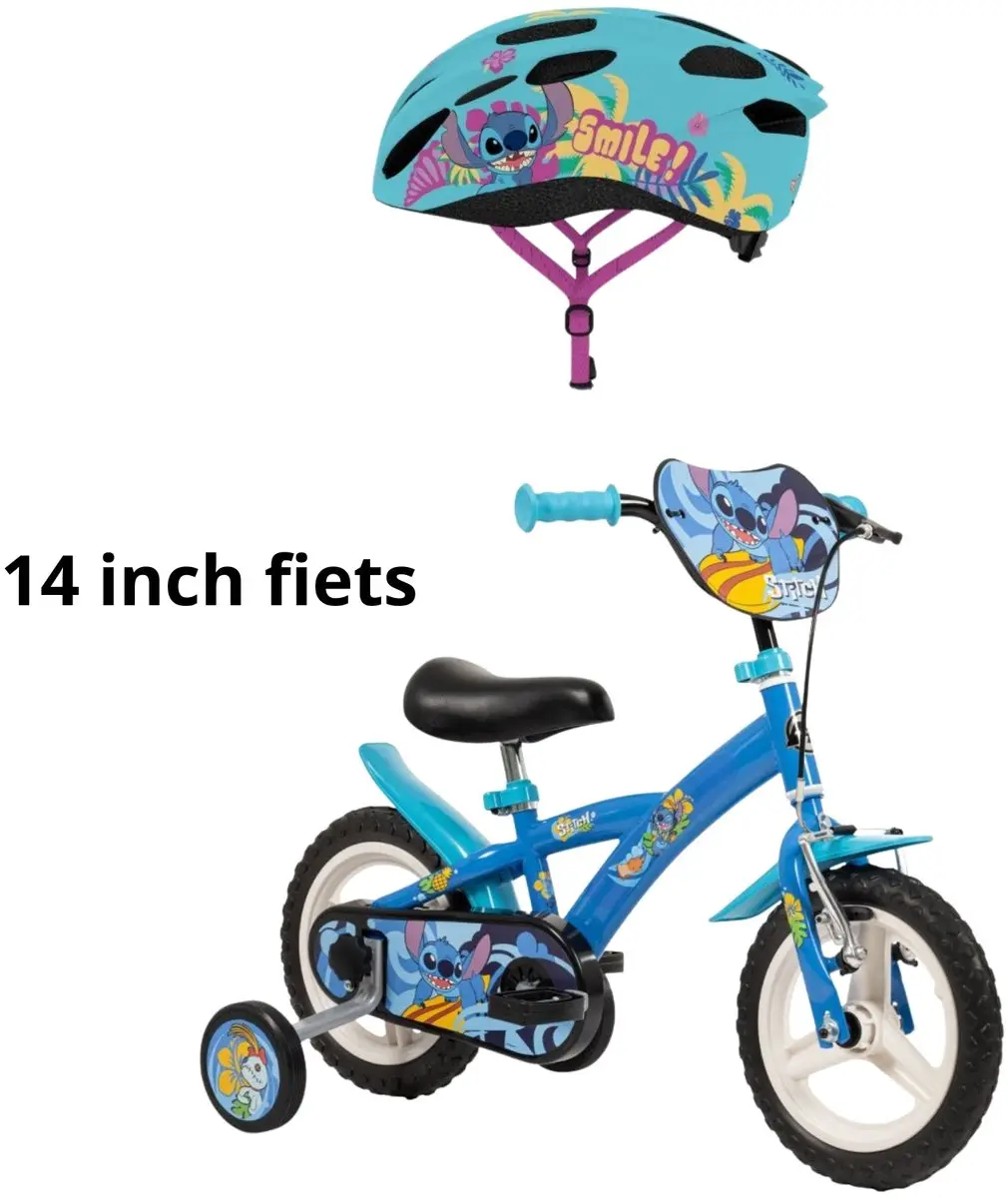 Lilo & Stitch Fietsset Kinderfiets 14 inch - Meerkleurig