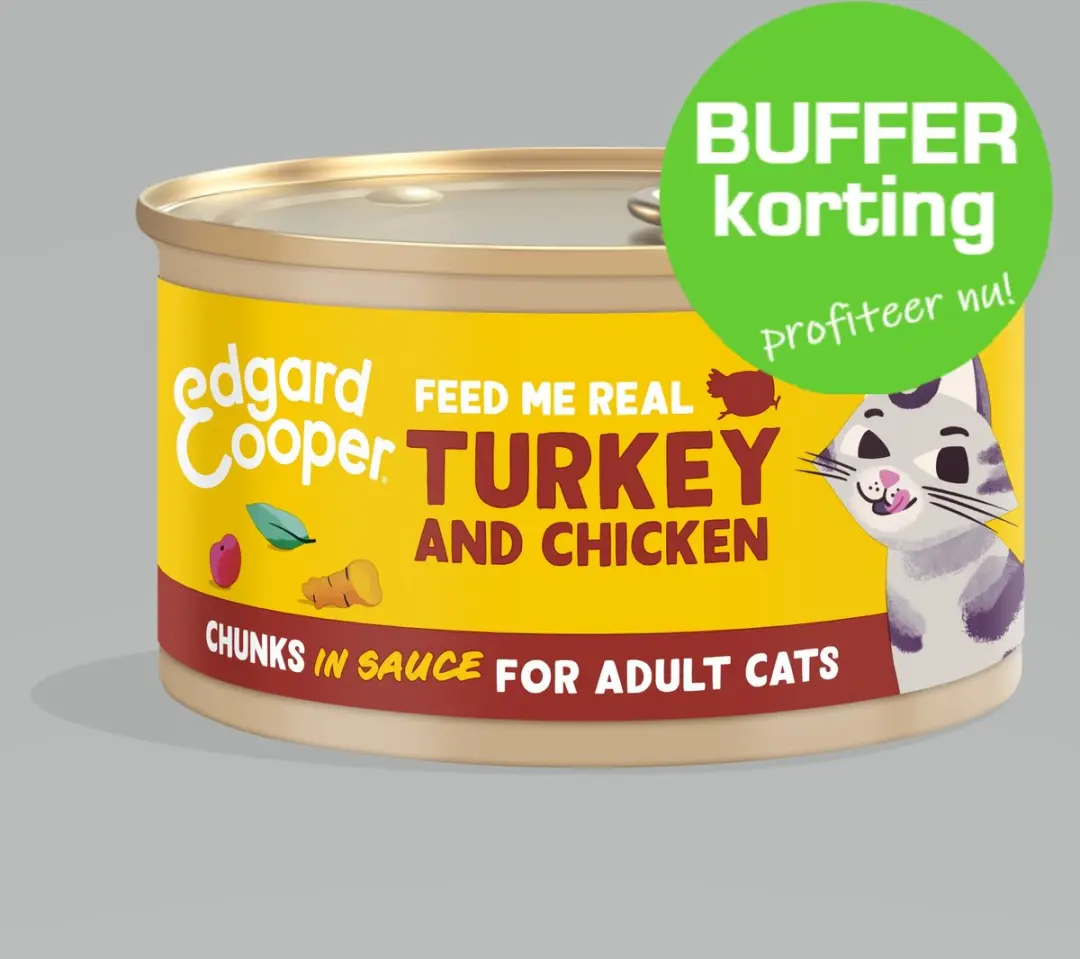 Edgard & Cooper Kattenvoer Chunks Kip - Kalkoen 85g