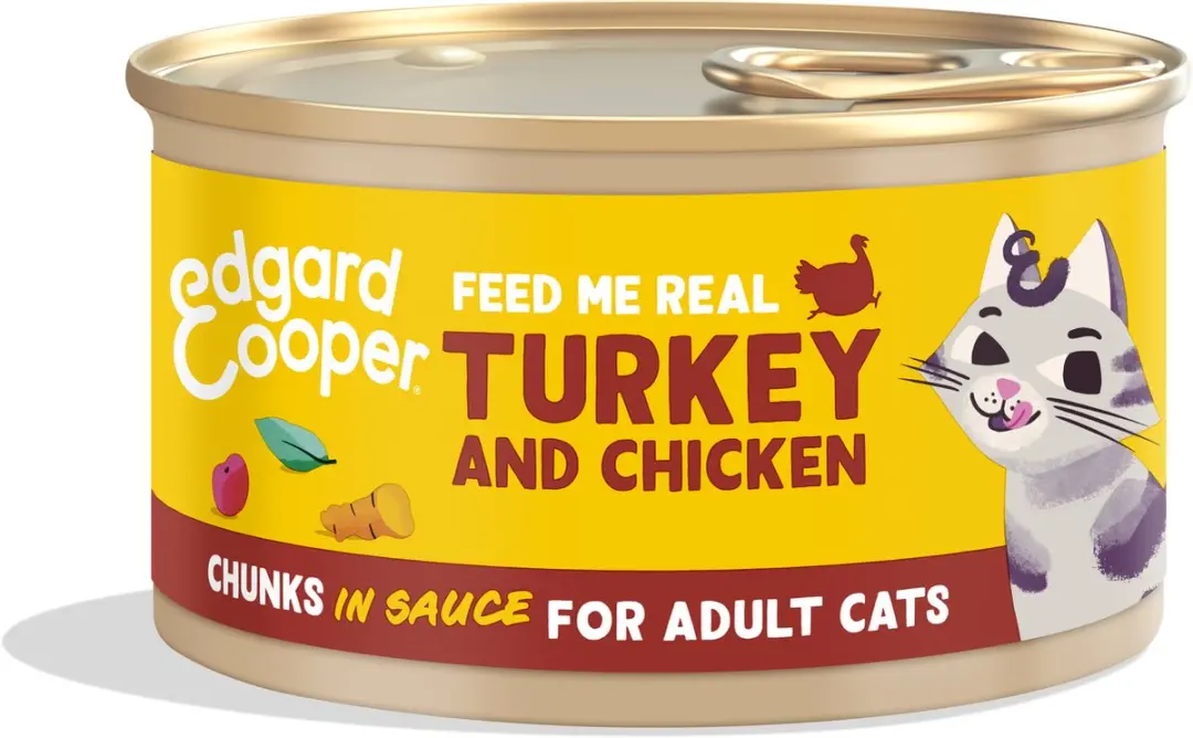Edgard & Cooper Kattenvoer Chunks Kip - Kalkoen 85g