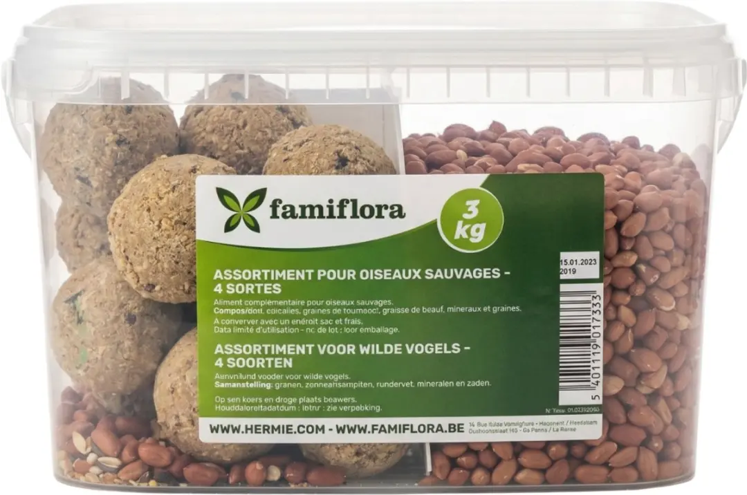 Famiflora Vogelmixpakket 12kg - 4x3kg - 4 Soorten