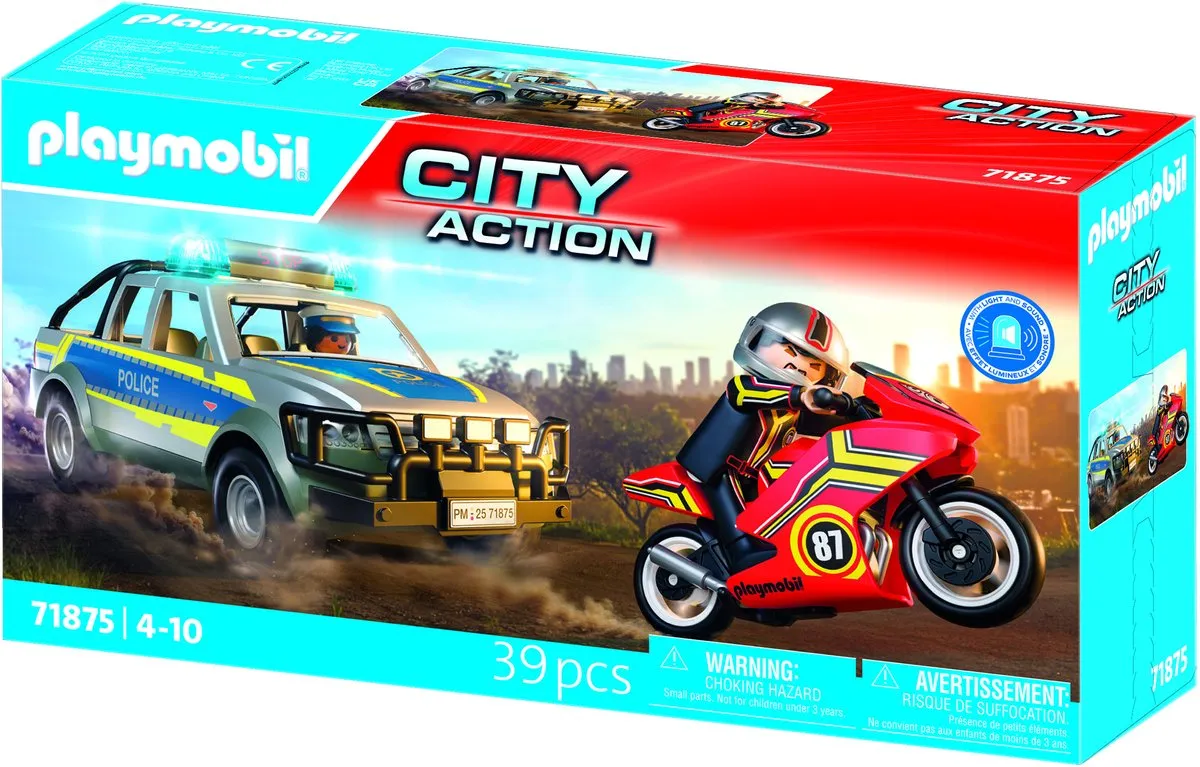 Playmobil Action Heroes 71875 Politie Achtervolging - Licht & Geluid