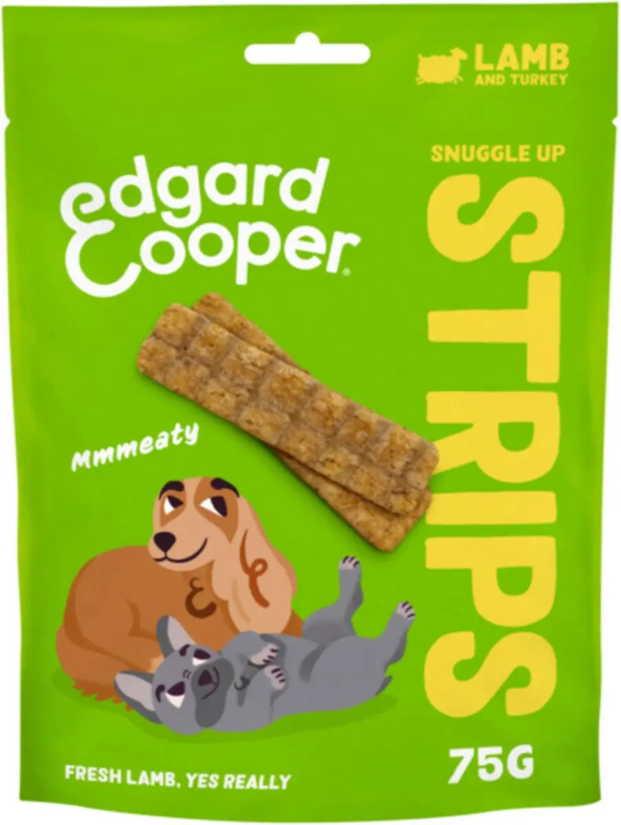 Edgard & Cooper Lam Strips Hondensnacks 75g