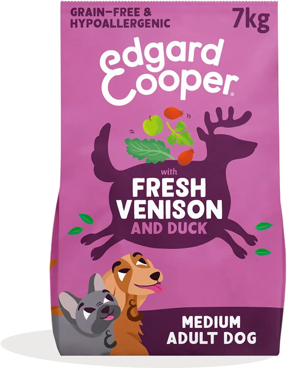 Edgard & Cooper Adult Hondenbrokken Medium Hert & Eend 7kg