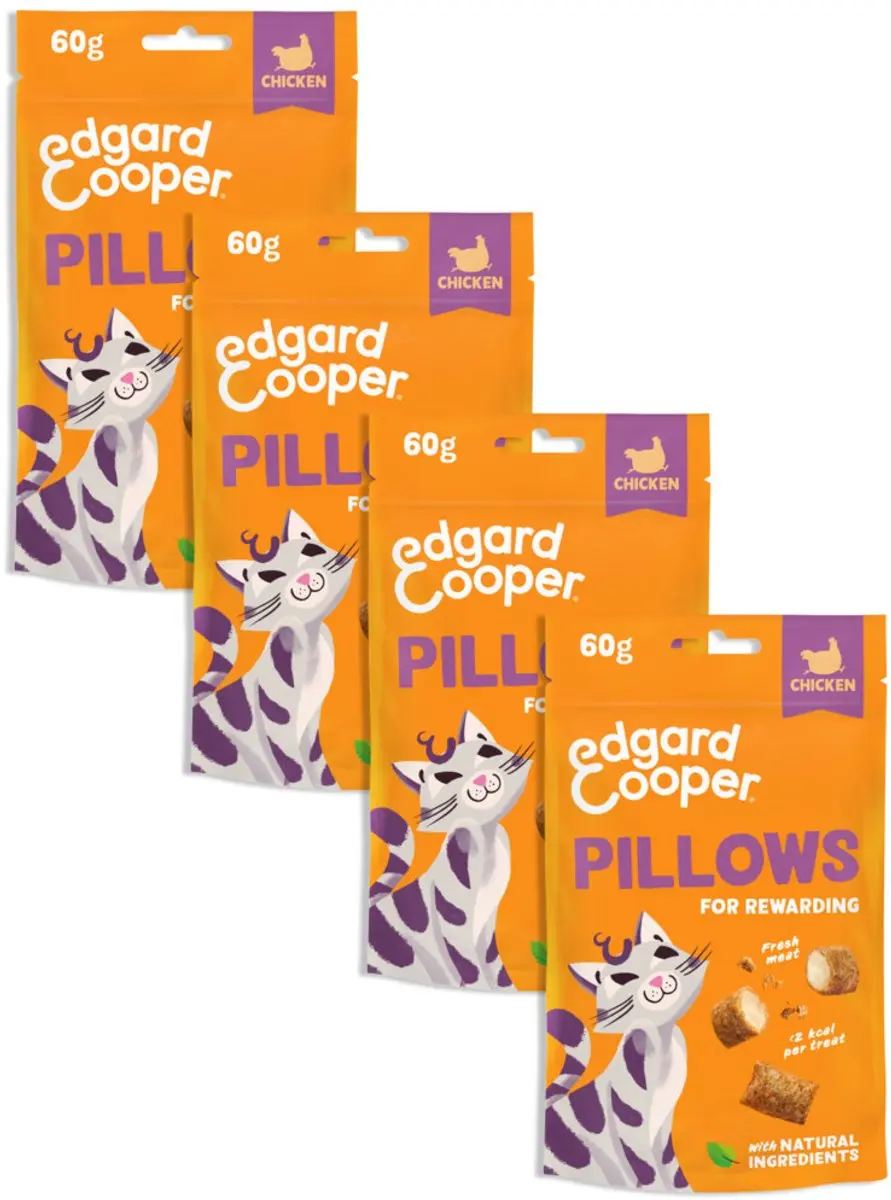 Edgard & Cooper Pillows Kip 4x60g Kattensnoepjes