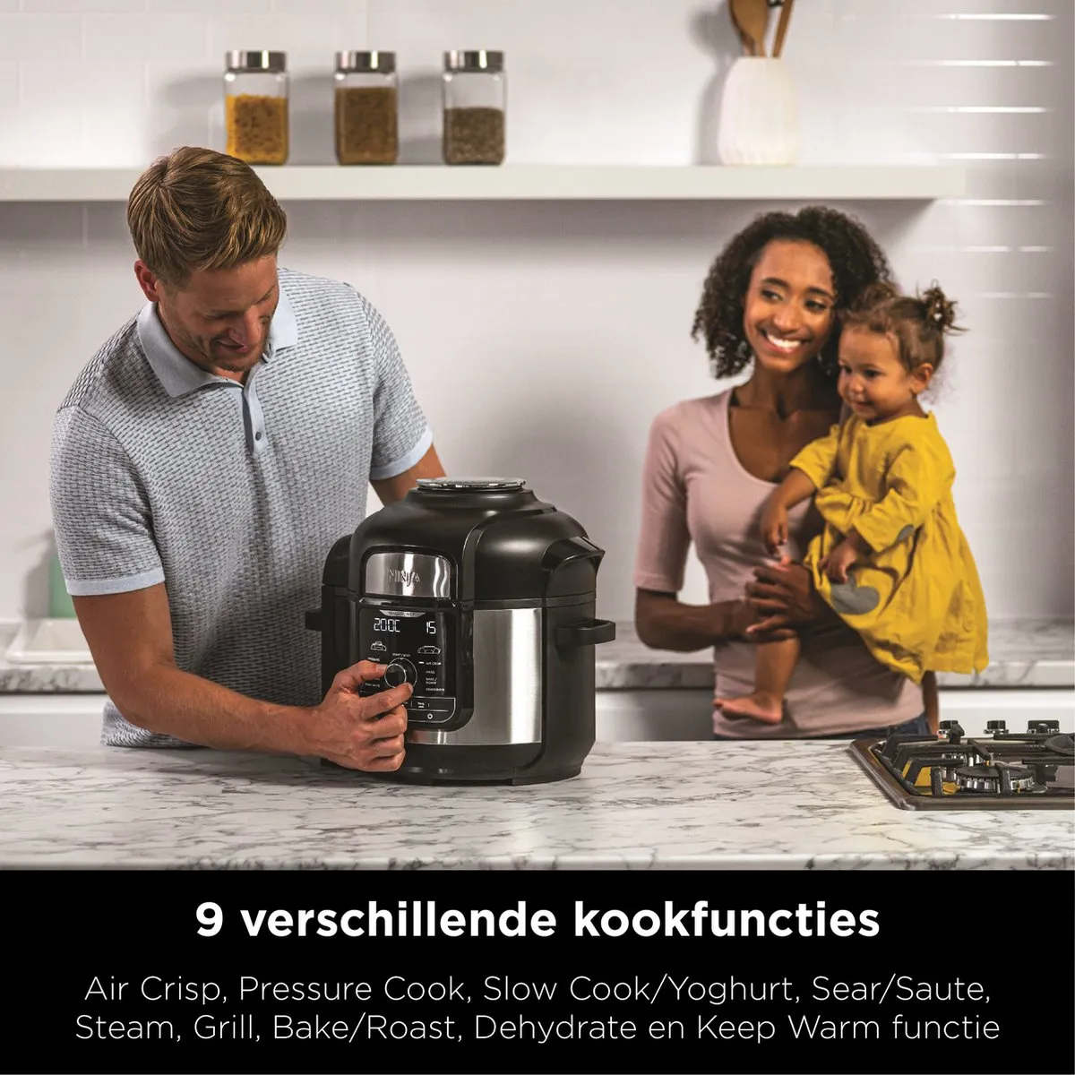 Ninja Foodi OP500EU XXL 9-in-1 Multicooker 7,5L - Zwart