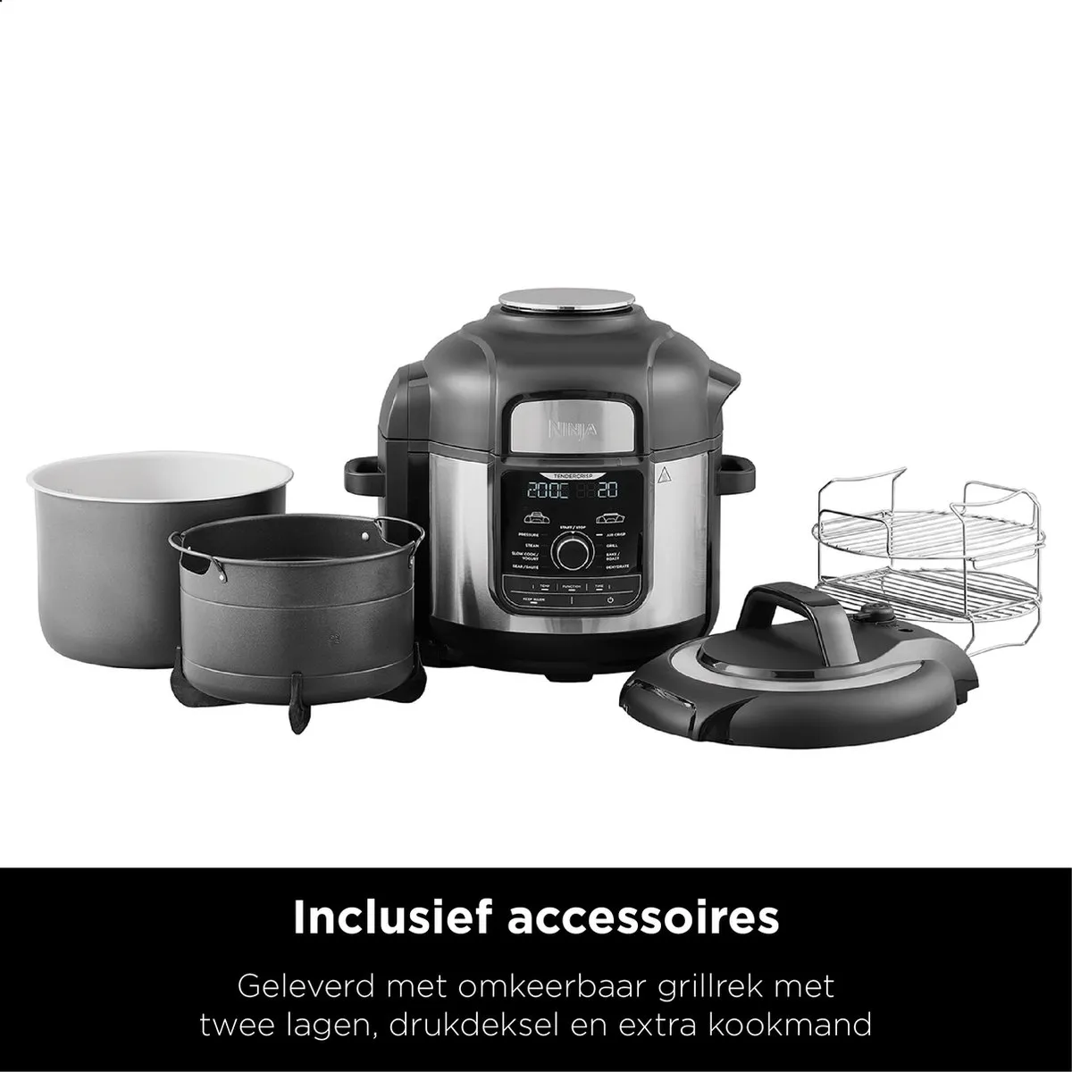 Ninja Foodi OP500EU XXL 9-in-1 Multicooker 7,5L - Zwart - afbeelding 6 van 6