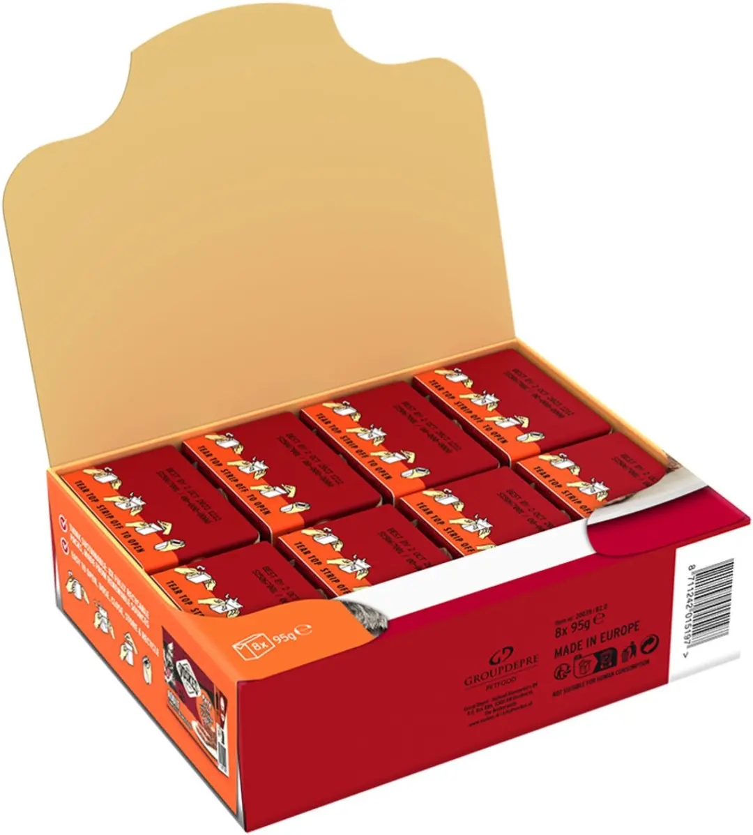 Voskes Original Paté Kalkoen Kip Pompoen - 8x95g