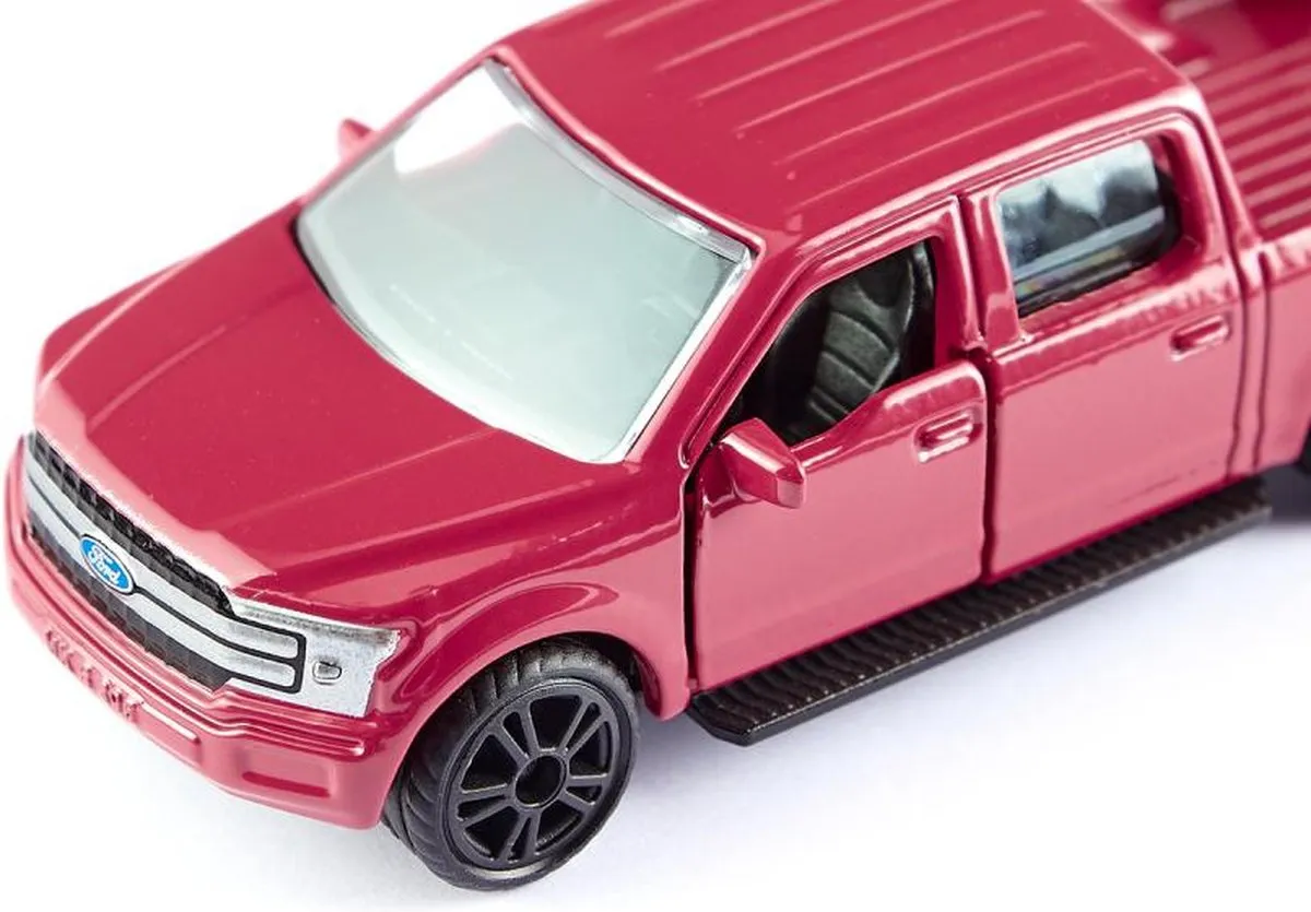 SIKU Ford F150 Pick-up 1535 - 8,9x3,2cm Staal Rood - afbeelding 6 van 6