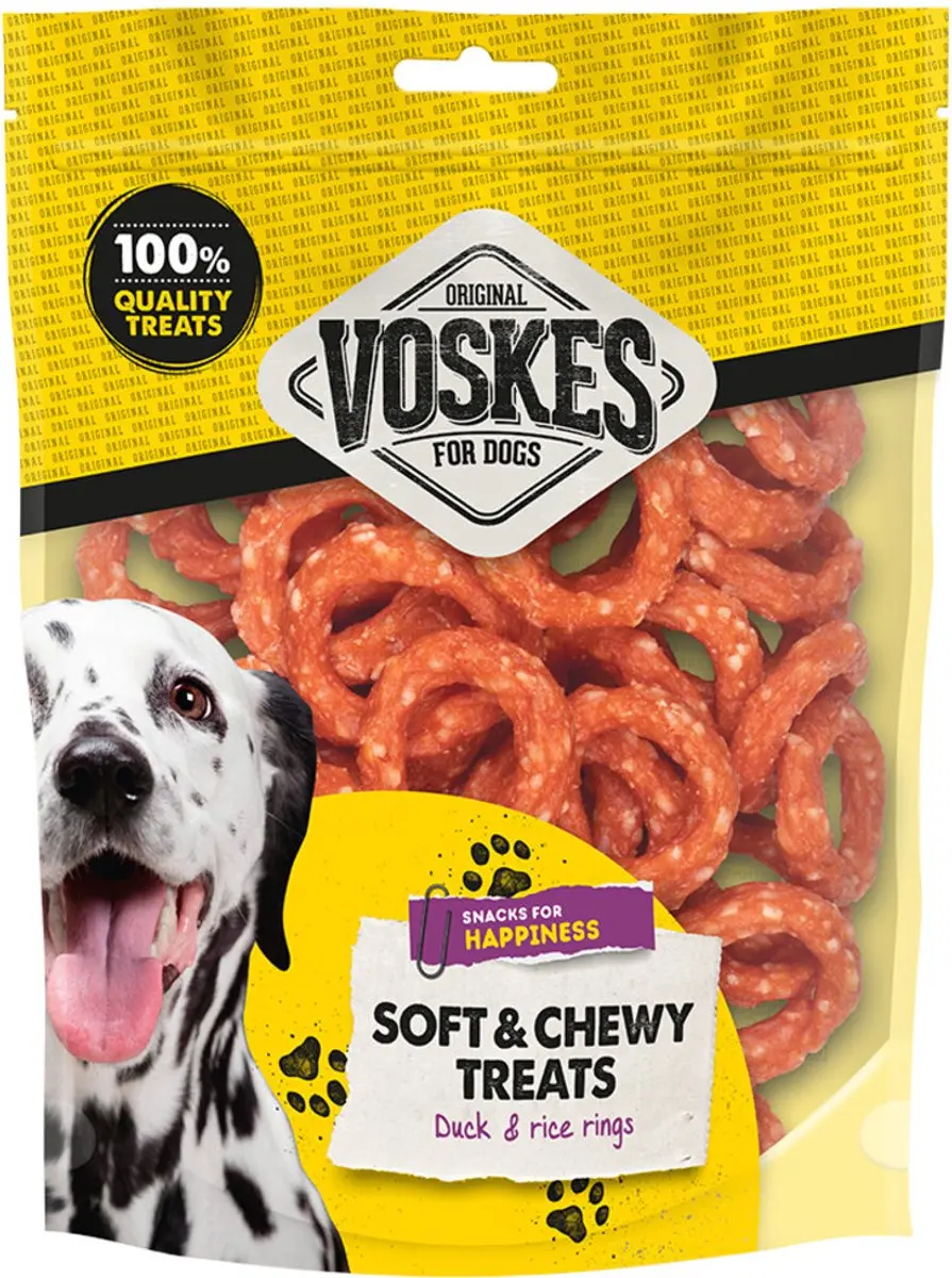 Voskes Hondensnack Ringen Eend & Rijst