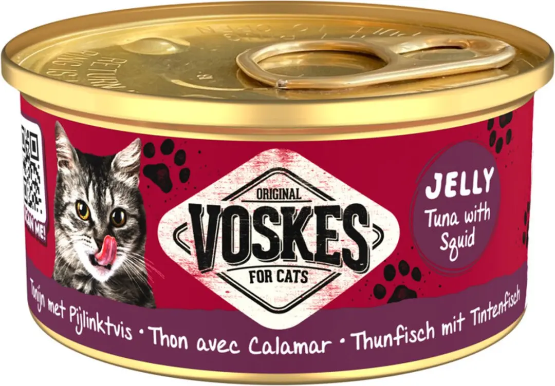 Voskes Natvoer Kat Tonijn met Pijlinktvis 85g