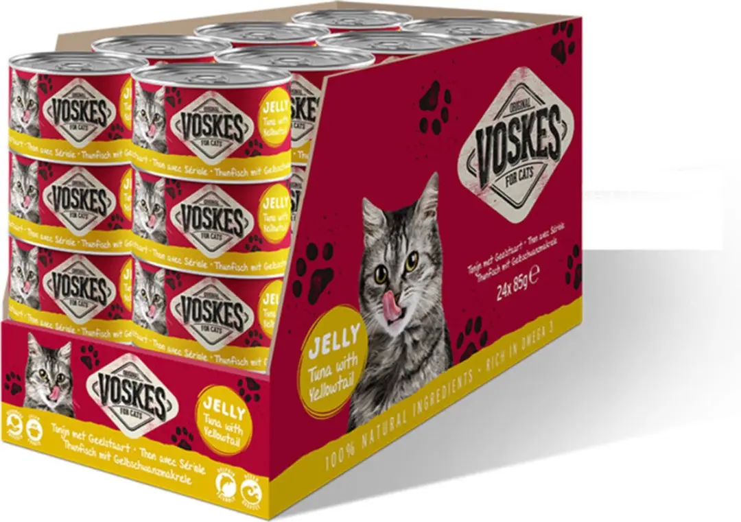 Voskes Nat Kattenvoer Tonijn met Geelstaart 85g