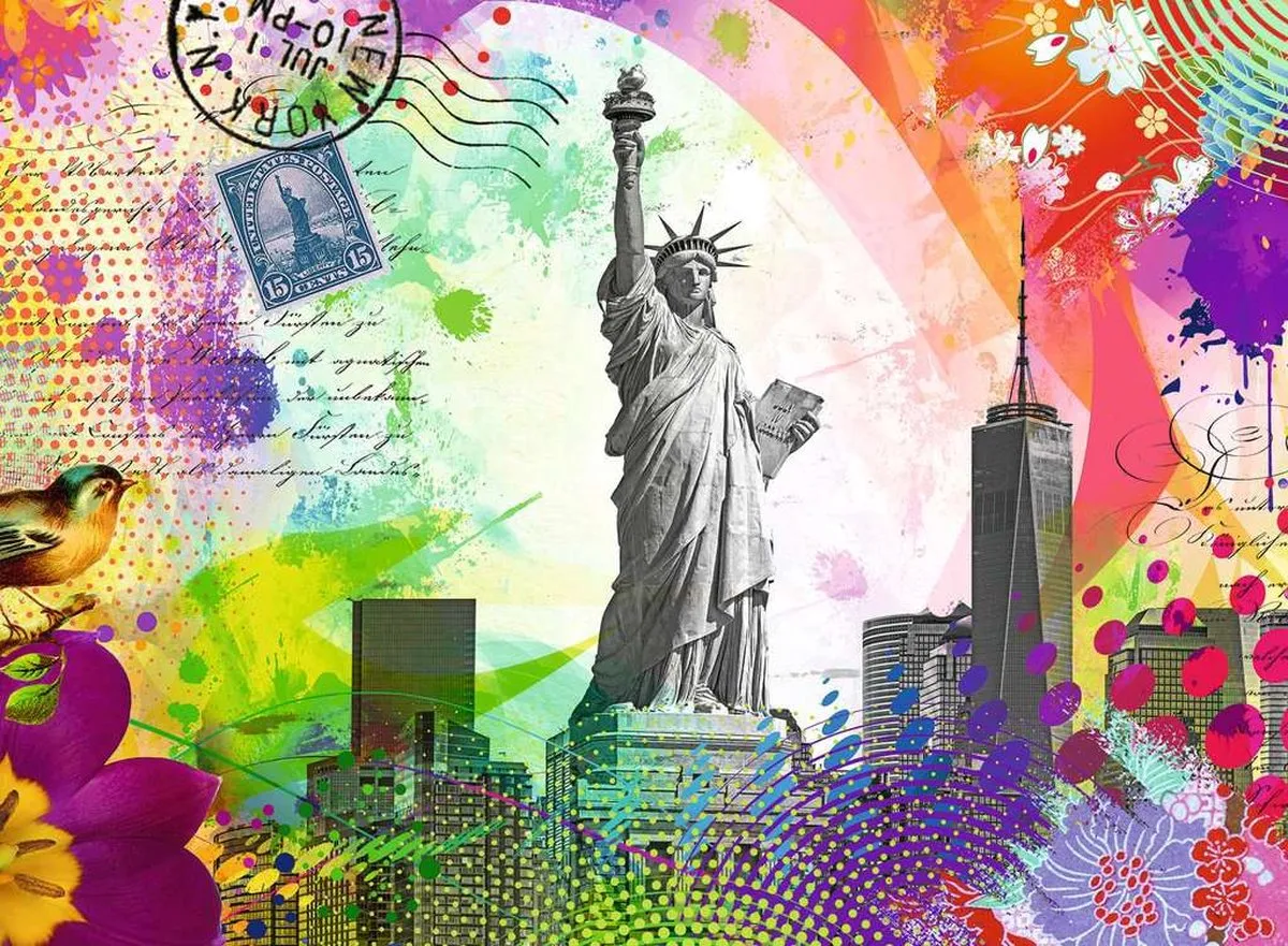 Ravensburger Kaart uit New York Legpuzzel 500 Stuks - Multicolor