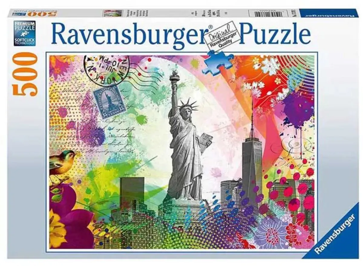 Ravensburger Kaart uit New York Legpuzzel 500 Stuks - Multicolor