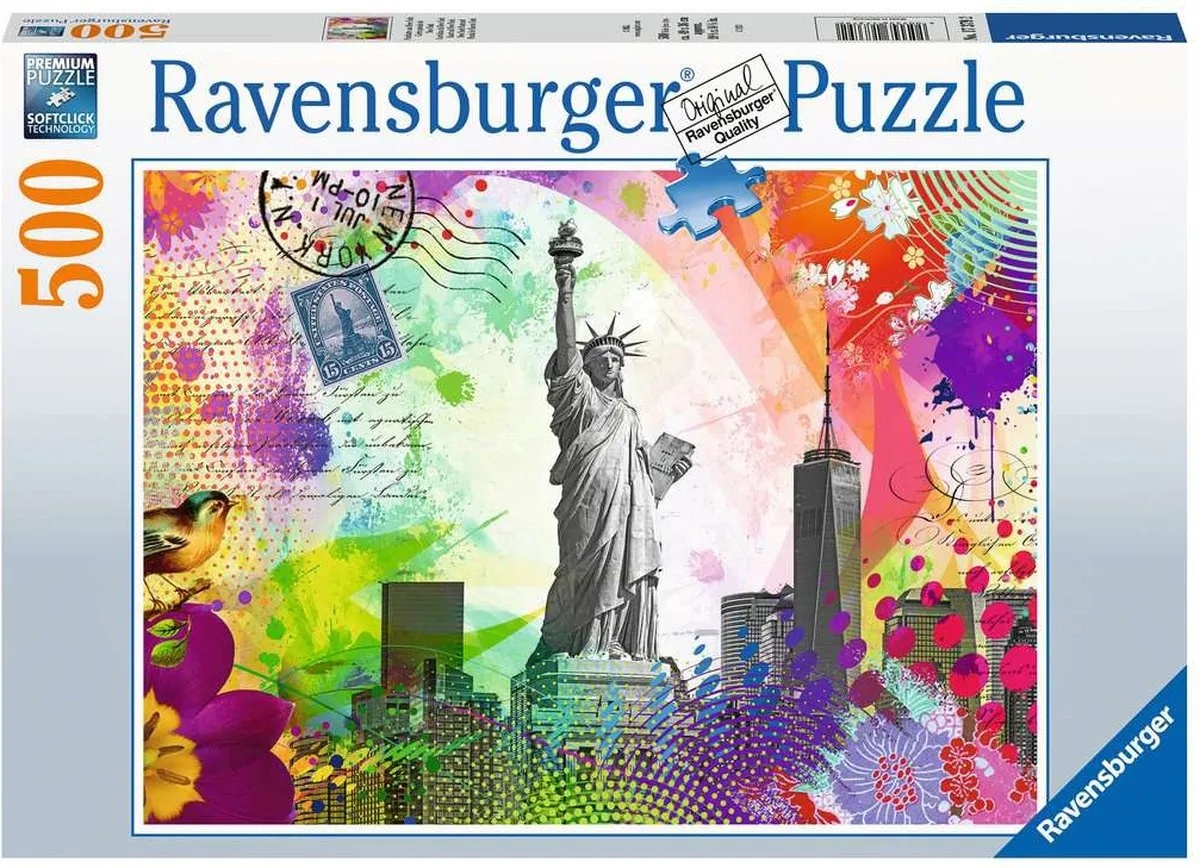 Ravensburger Kaart uit New York Legpuzzel 500 Stuks
