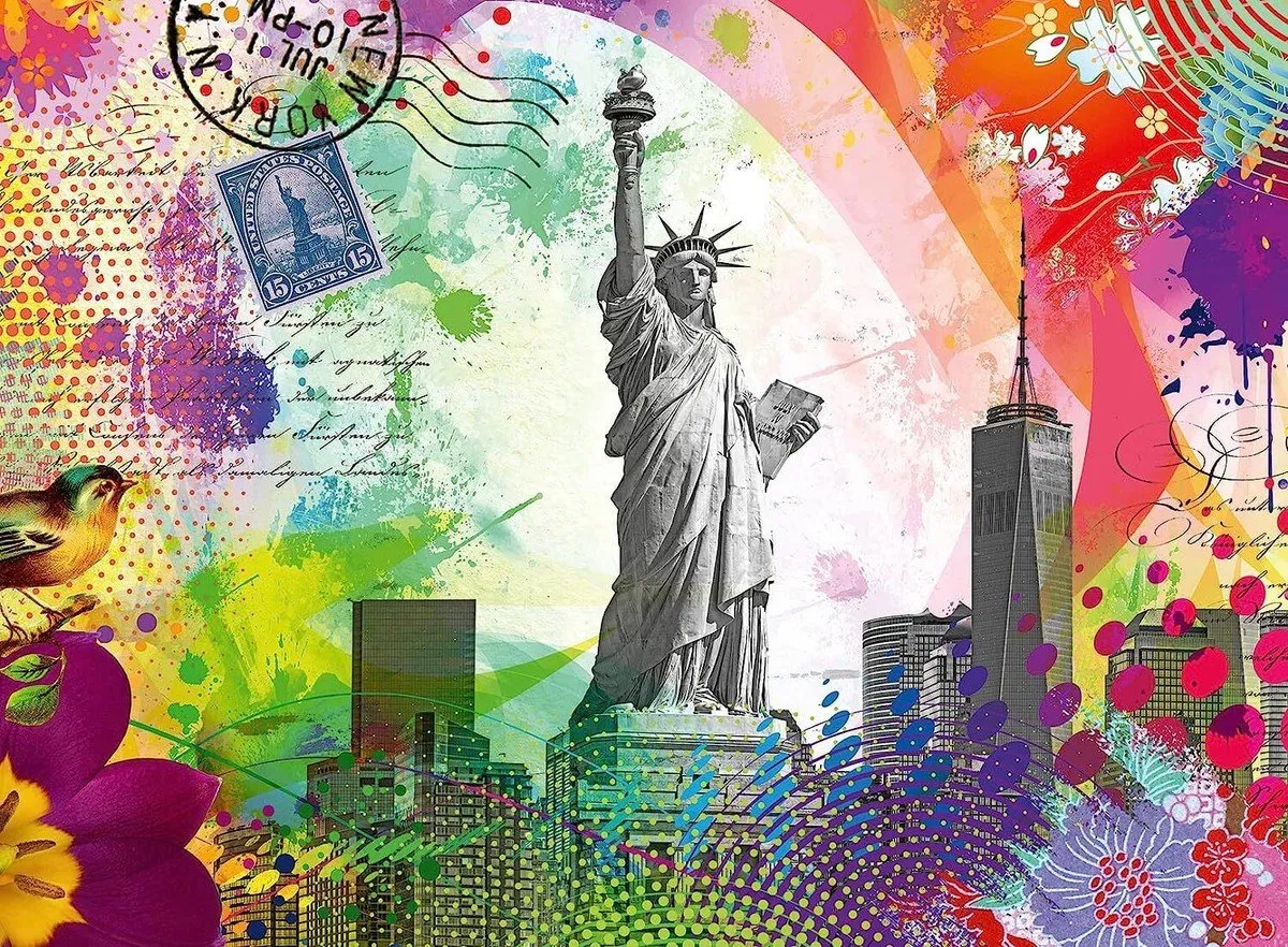 Ravensburger Kaart uit New York Legpuzzel 500 Stuks - Multicolor