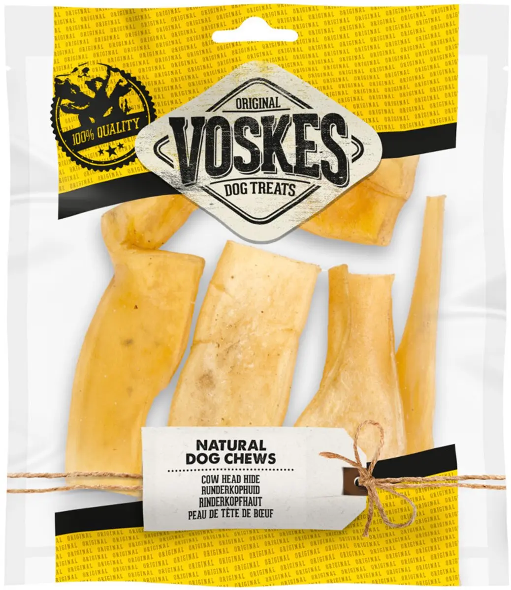 Voskes Hondensnack Runderkophuid 12x100g