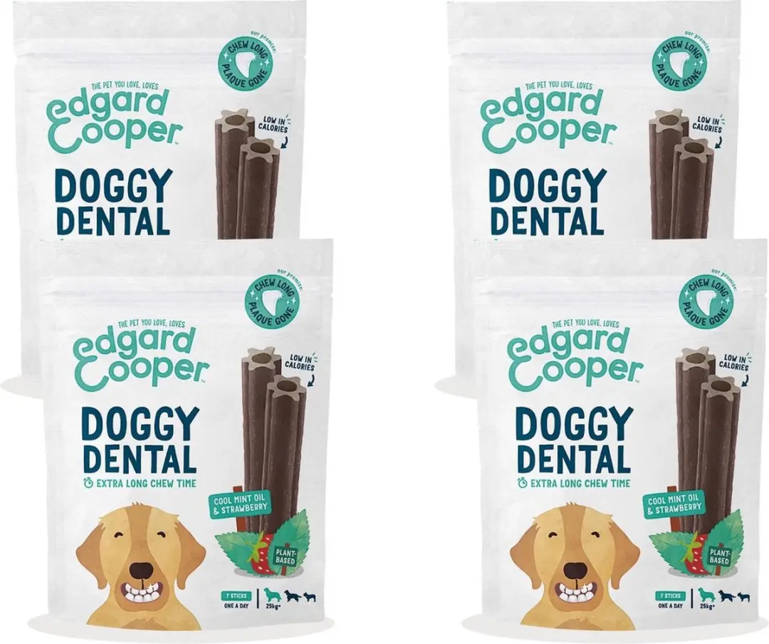 Edgard & Cooper Doggy Dental Aardbei&Munt - 4 Stuks