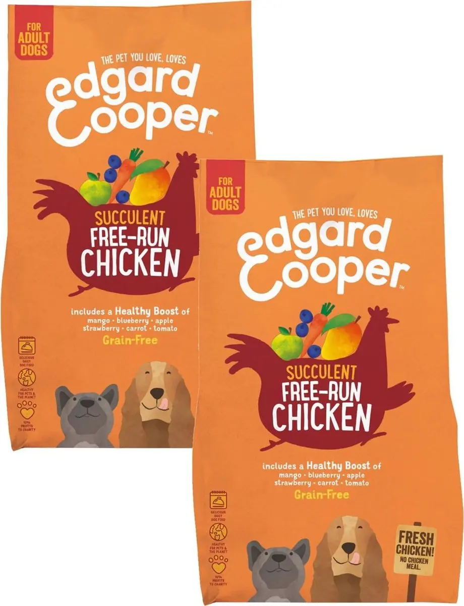 Edgard & Cooper Free-Run Chicken Adult Kip&Mango&Bessen