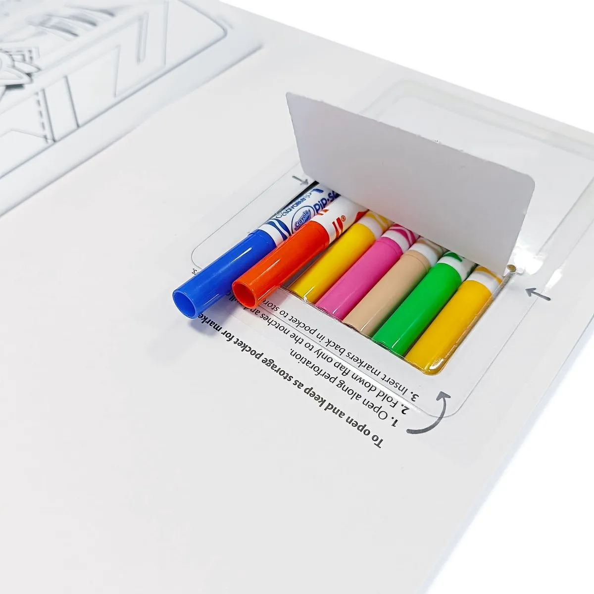 Crayola Sonic Kleurboek - 32 Kleurplaten & 7 Mini Viltstiften - Veelkleurig