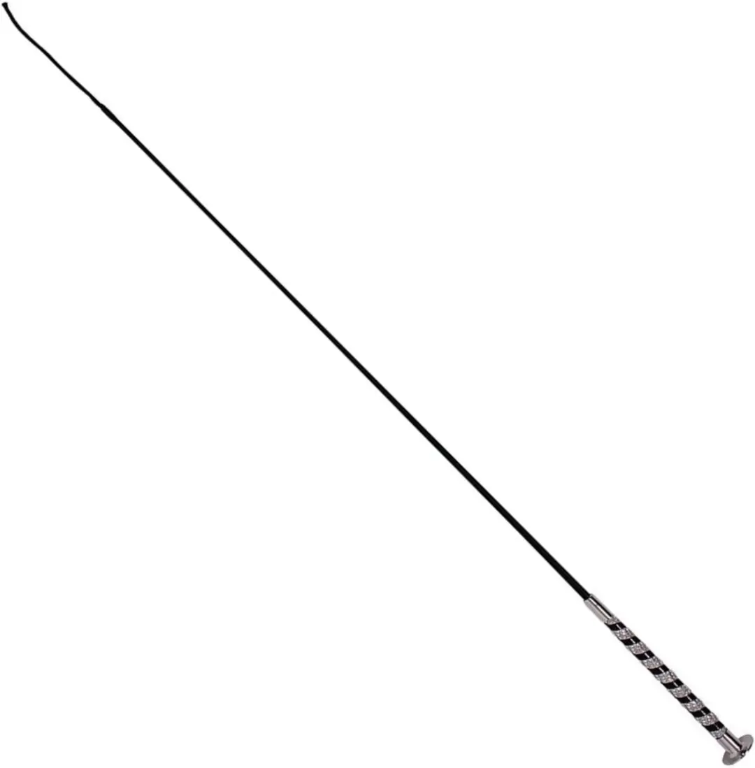 Dressuurzweep crystal Zwart 120cm