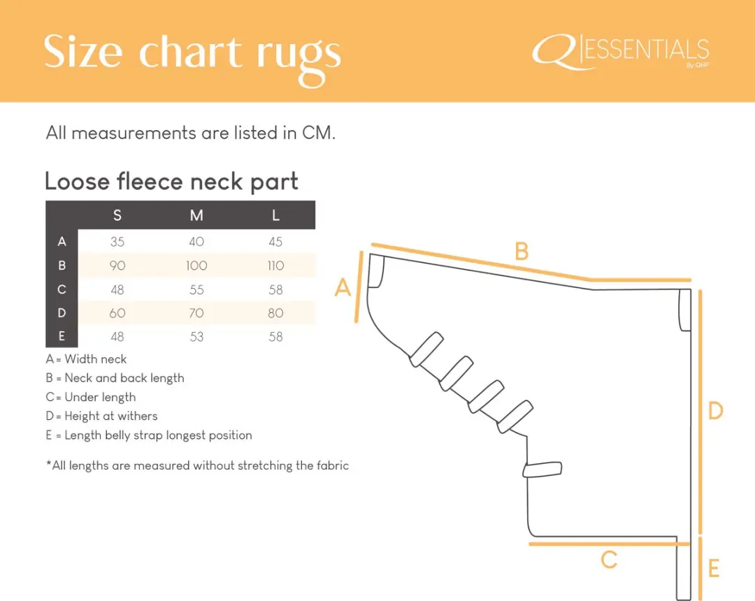QHP Losse Fleece Hals - Paardendeken M - 500g - afbeelding 2 van 6