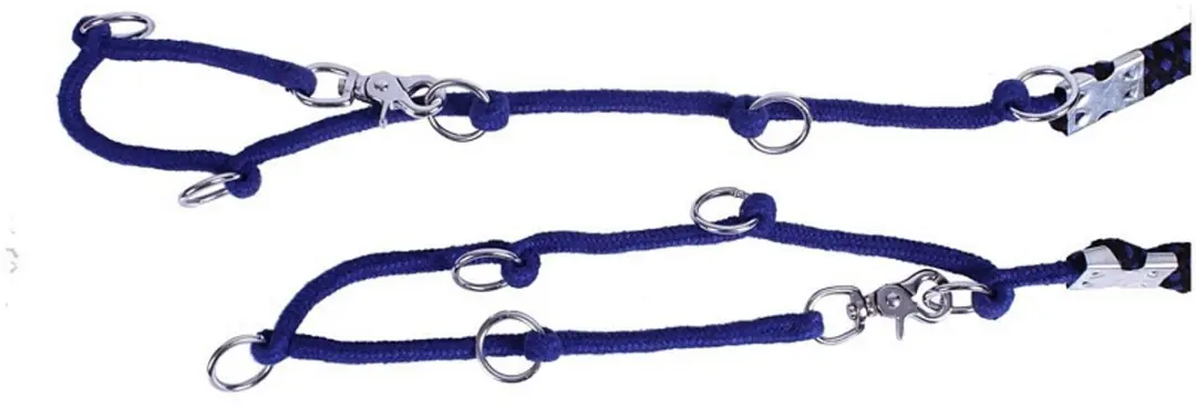 QHP Longeerhulptouw Luxe Blauw/Zwart