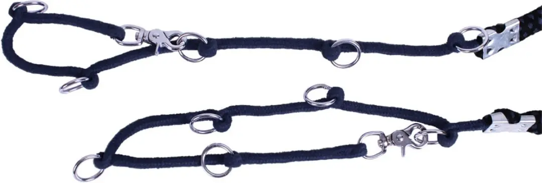 QHP Longeerhulptouw Luxe Blauw/Zwart - XL