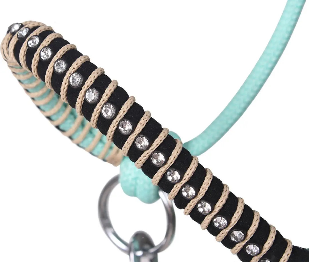 QHP Touwhalster Combi Liberty Groen - Maat Cob