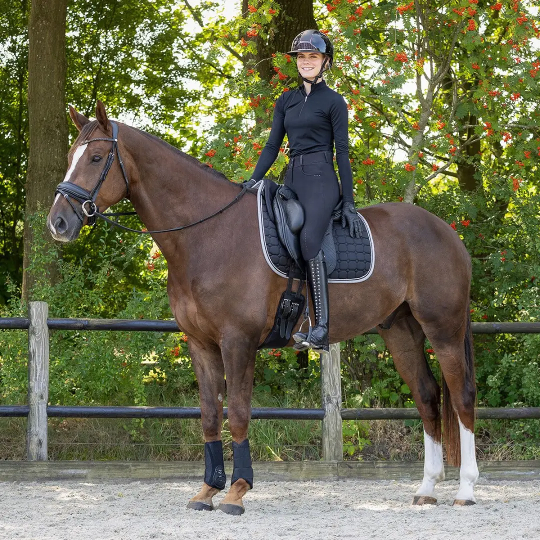 QHP Zadelonderlegger Air Mesh Full - Zwart - afbeelding 6 van 6