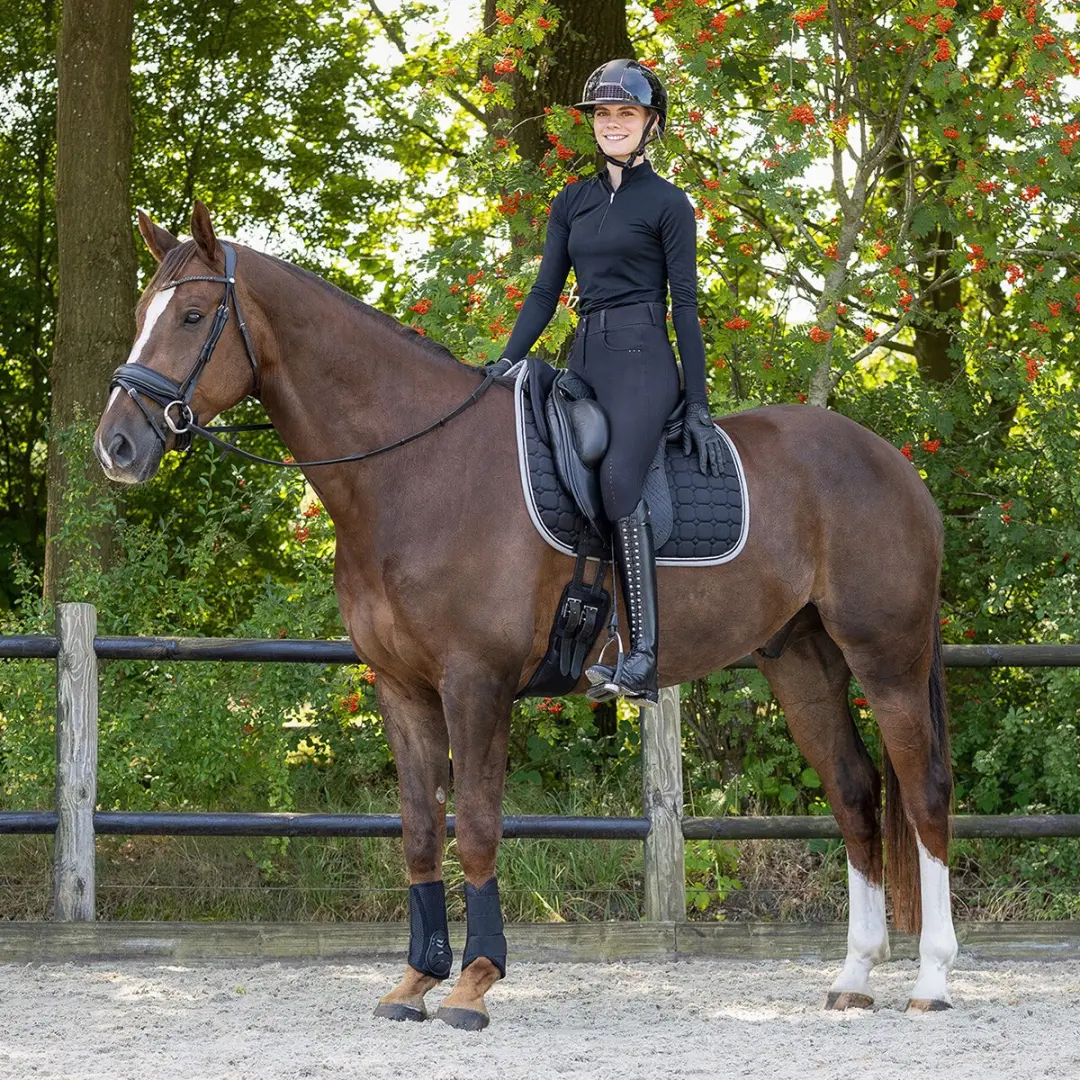 QHP Air Mesh Beenbeschermers M - Zwart
